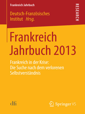 cover image of Frankreich Jahrbuch 2013